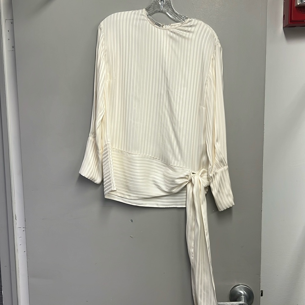 Stella McCartney cream strip jacquard blouse
